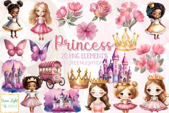 Download Watercolor Fairytale Princess Clipart - Fairytale princess Collection
