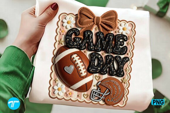 Download Preppy Faux Yarn Game Day Shirt Bow PNG - Premium Resources